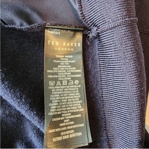 Ted Baker Marthia Floral-Embroidered Mixed-Knit Cardigan size 3 like new - Picture 9 of 9